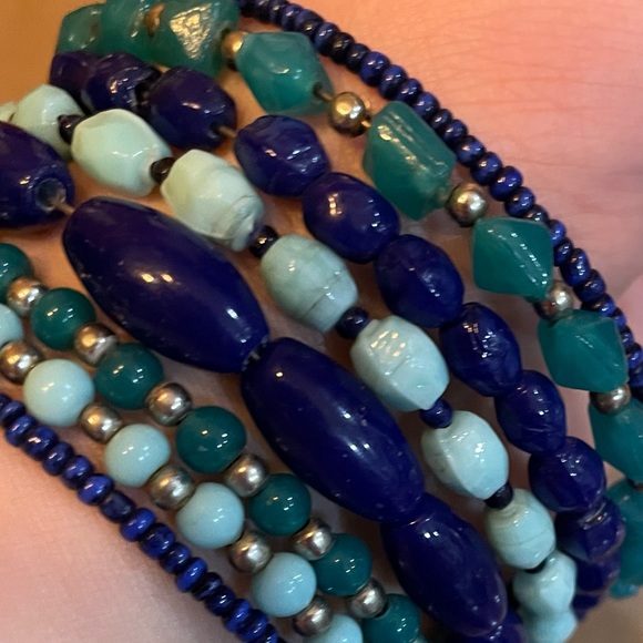 Beaded blue wrap around bracelet*buy1get1* - Picture 3 of 5